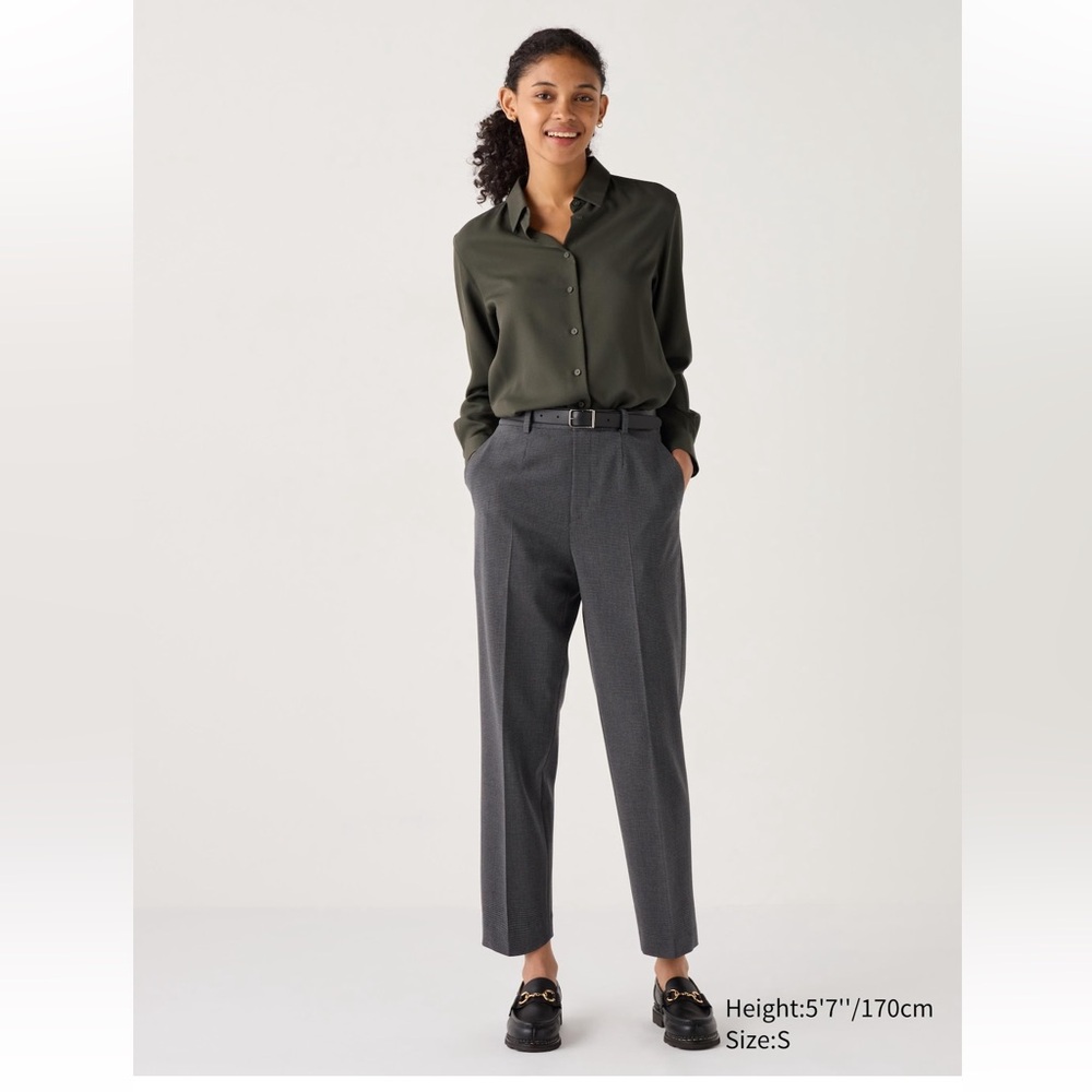Uniqlo Gray Ankle Pleated Pants size XL